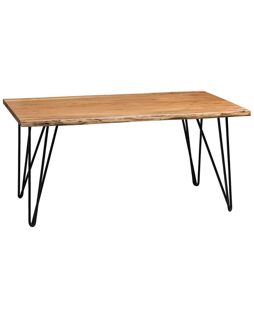 Alaterre Hairpin Natural Live Edge Wood With Metal 42in Coffee Table