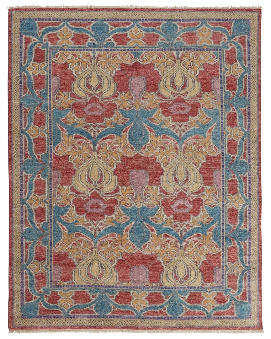Shop Verlaine Bennet Luxe Wool Arts And Crafts Rug In Blue