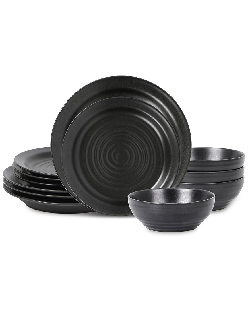 Stone Lain Orbit 12pc Dinnerware Set Charcoal