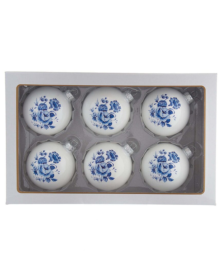 Kurt Adler Ornament Set In White