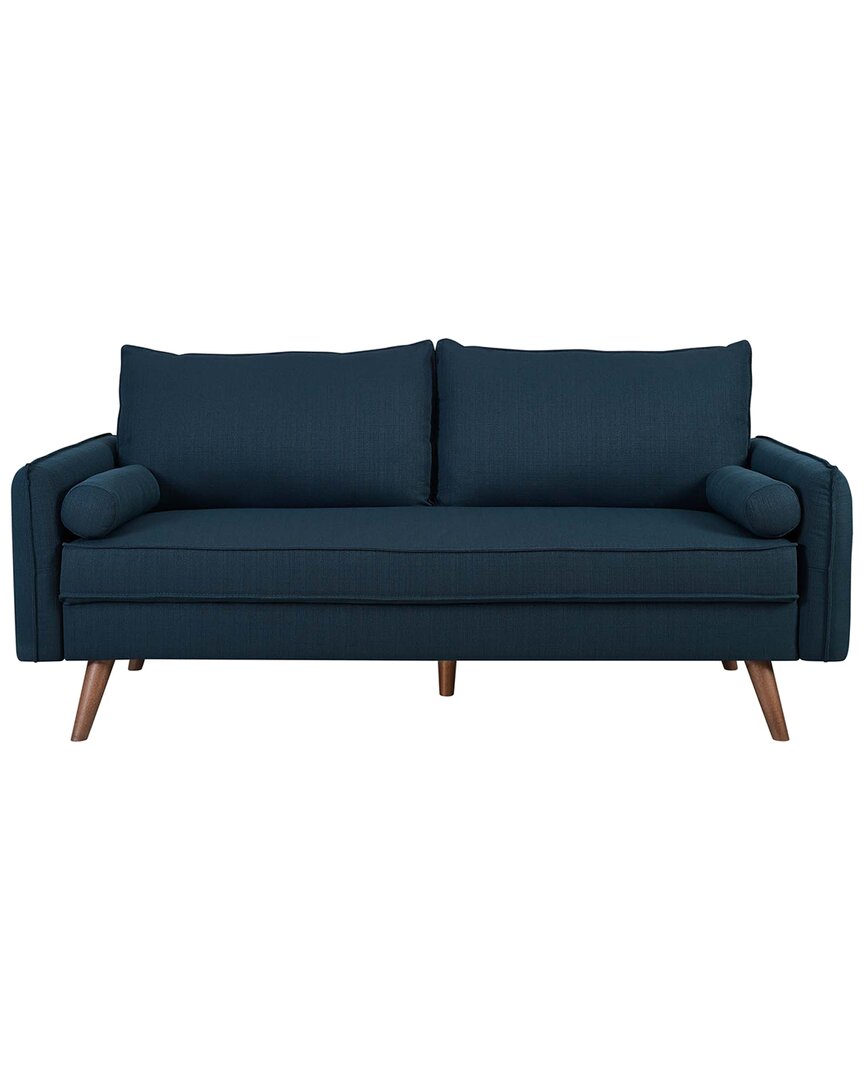 Modway Revive Upholstered Fabric Sofa In Blue
