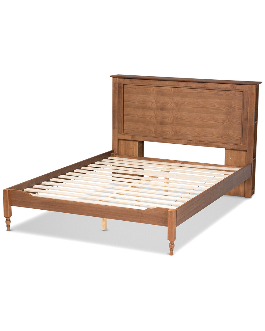 Baxton Studio Danielle Traditional & Transitional Rustic Wood Full Platform Storage Bed W/built-in S