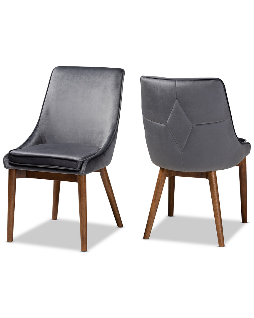 Shop Baxton Studio Gilmore Modern & Contemporary Upholstered & Wood 2pc Dining Chair Set