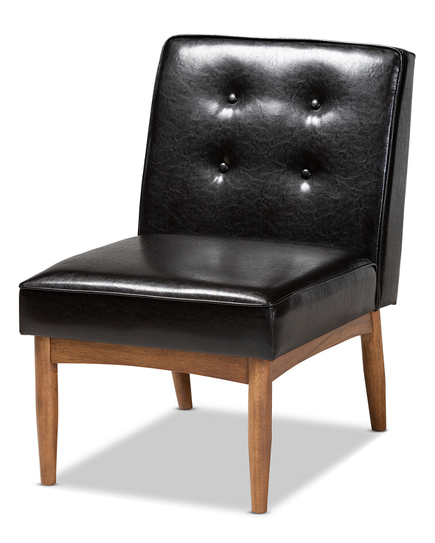 Baxton Studio Arvid Mid-century Modern Upholstered Wood Dining Chair