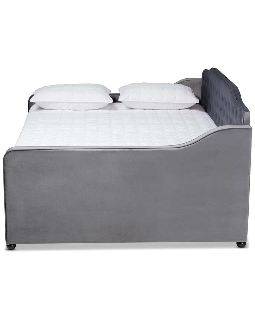 Baxton Studio Freda Upholstered & Button Tufted Full Daybed