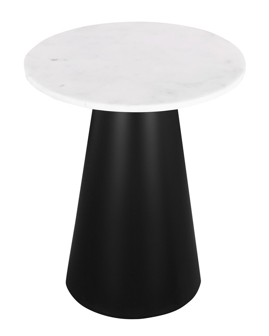 Inspired Home Kolin Marble Side Table In White