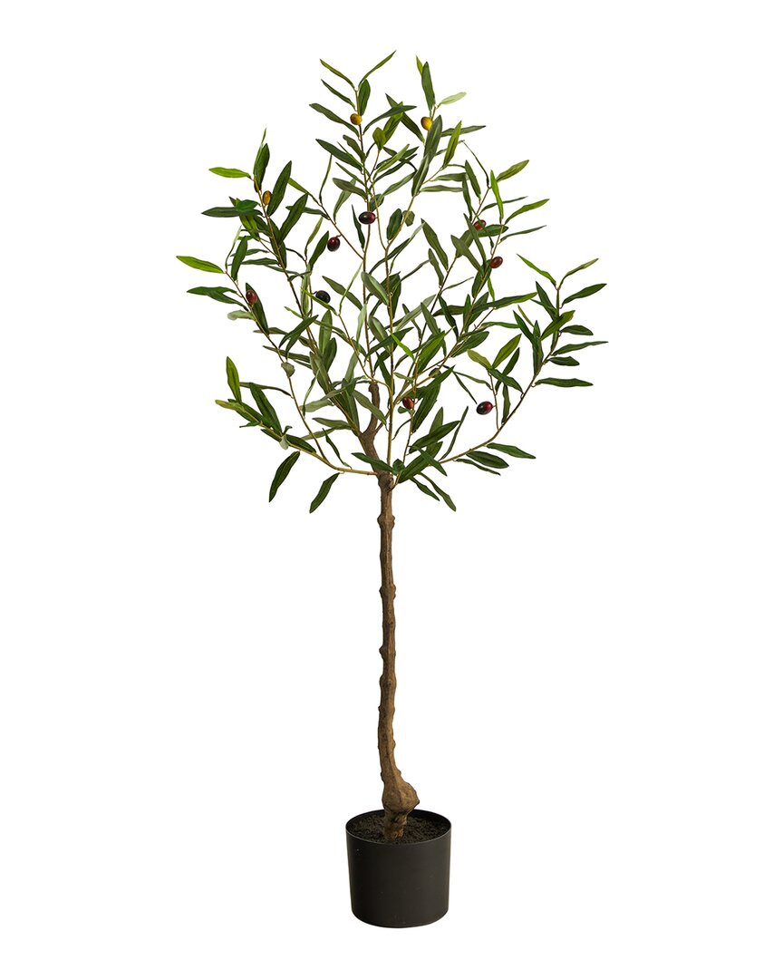 Nearly Natural 4ft Minimalist Citrus Artificial Tree In Green