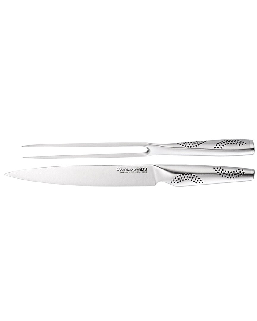 Cuisine::pro Id3 Carving Knife Set In Silver