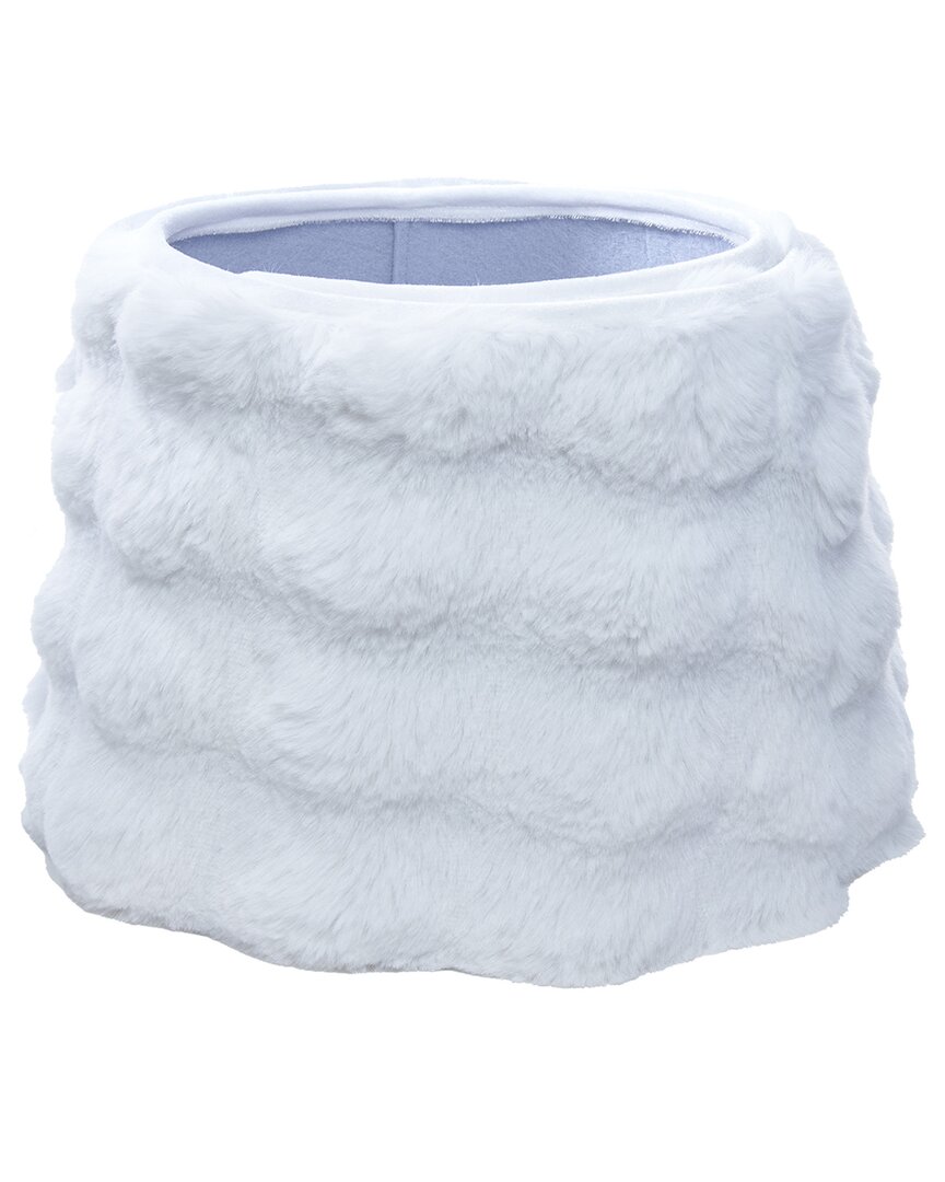 Kurt Adler 10 By 24-inch White Fur Tree Collar In White