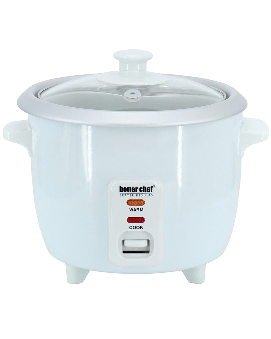 Better Chef 3 Cup Rice Cooker With Cup & Paddle In White