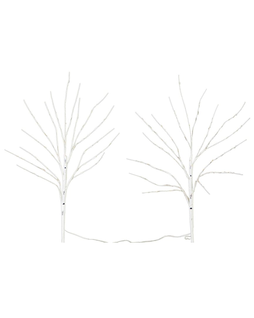 Nearly Natural 24in. Pre-lit Artificial White Birch Branches With