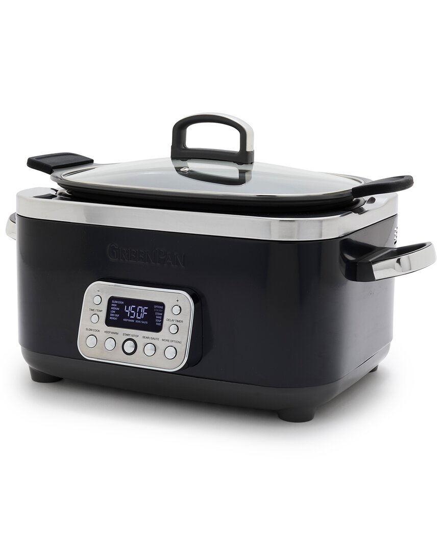 Greenpan Elite Black 14-in-1 Family Size 6qt Slow Cooker