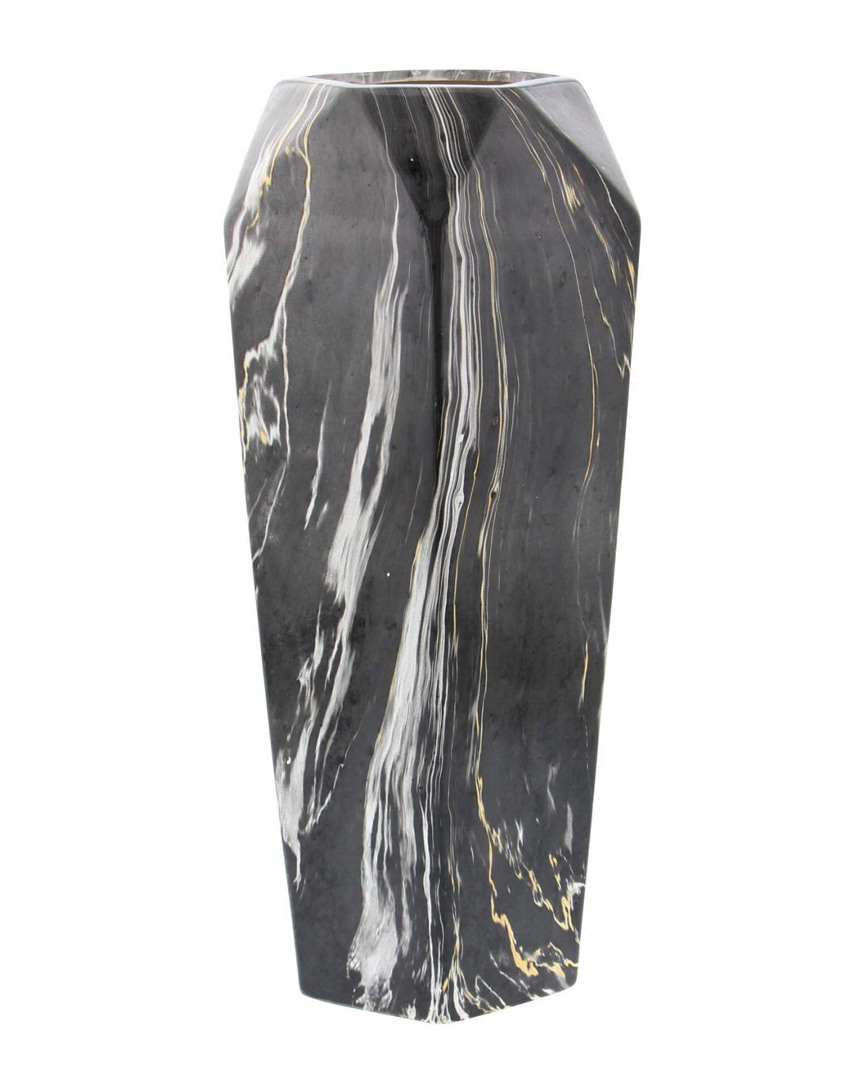 Peyton Lane Modern Reflections Ceramic Marble Vase