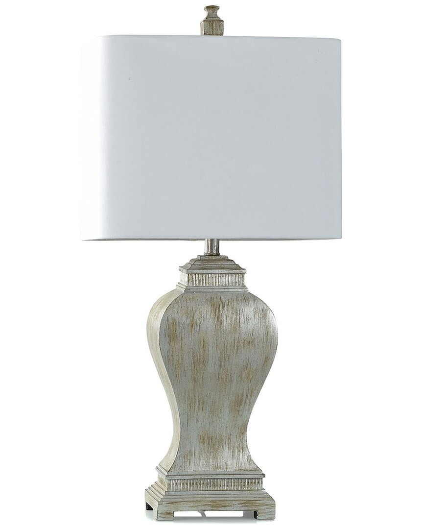 Stylecraft Table Lamp Metallic Brushed Finish In Silver