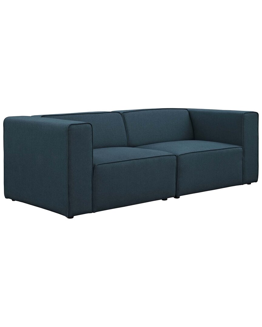 MODWAY MODWAY MINGLE 2PC UPHOLSTERED FABRIC SECTIONAL SOFA SET 