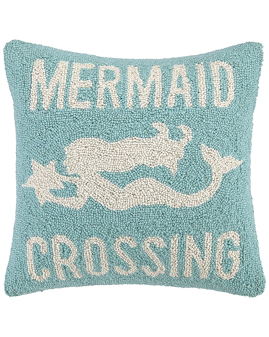 Makers Collective Mermaid Crossing Wool Hook Pillow