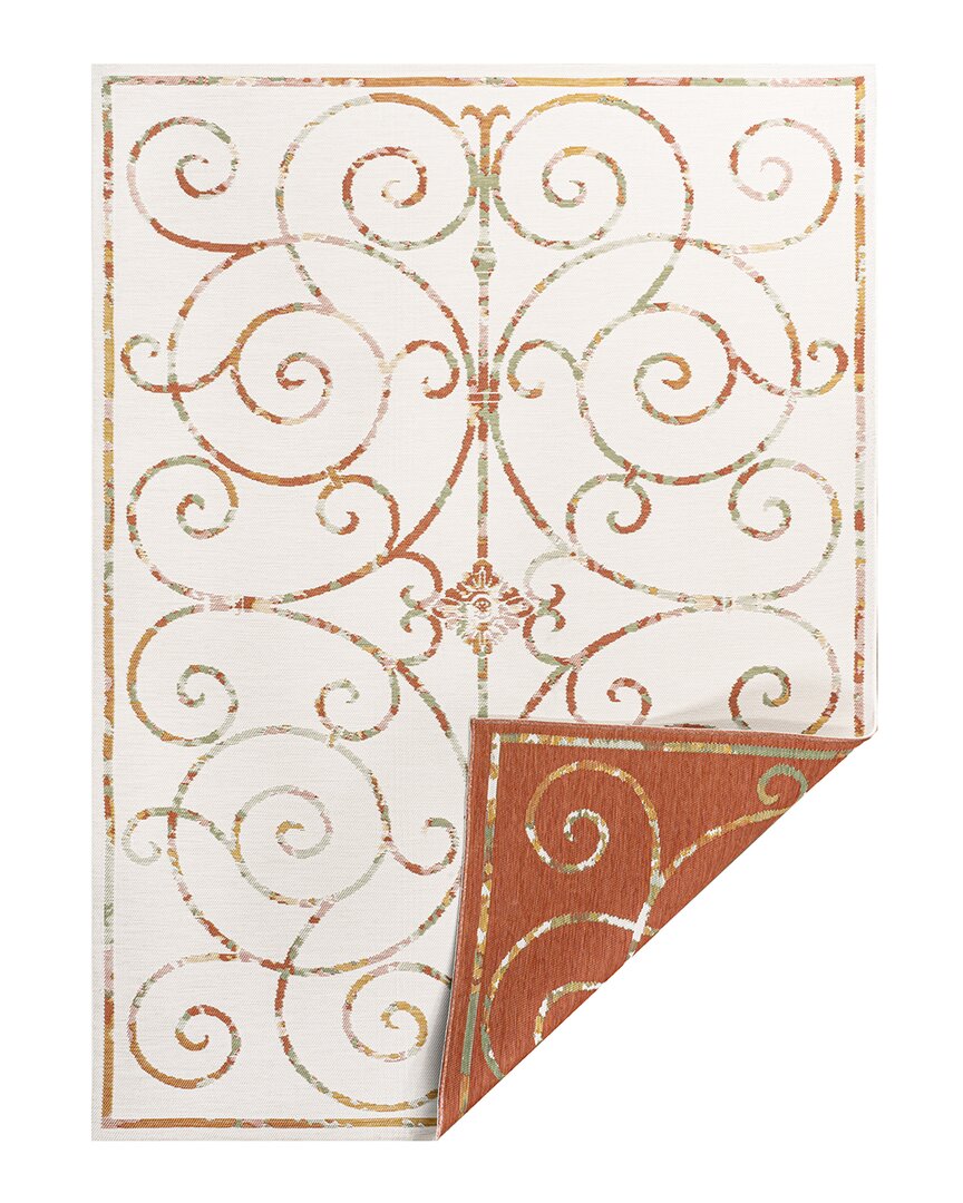 Jonathan Y Danae Classic Cottage Filigree Scroll Reversible Machine-washable Indoor/outdoor Area Ru In Cream