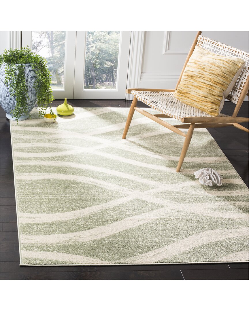 Safavieh Adirondack Gradara Power Loomed Rug Sage / Cream In Neutral