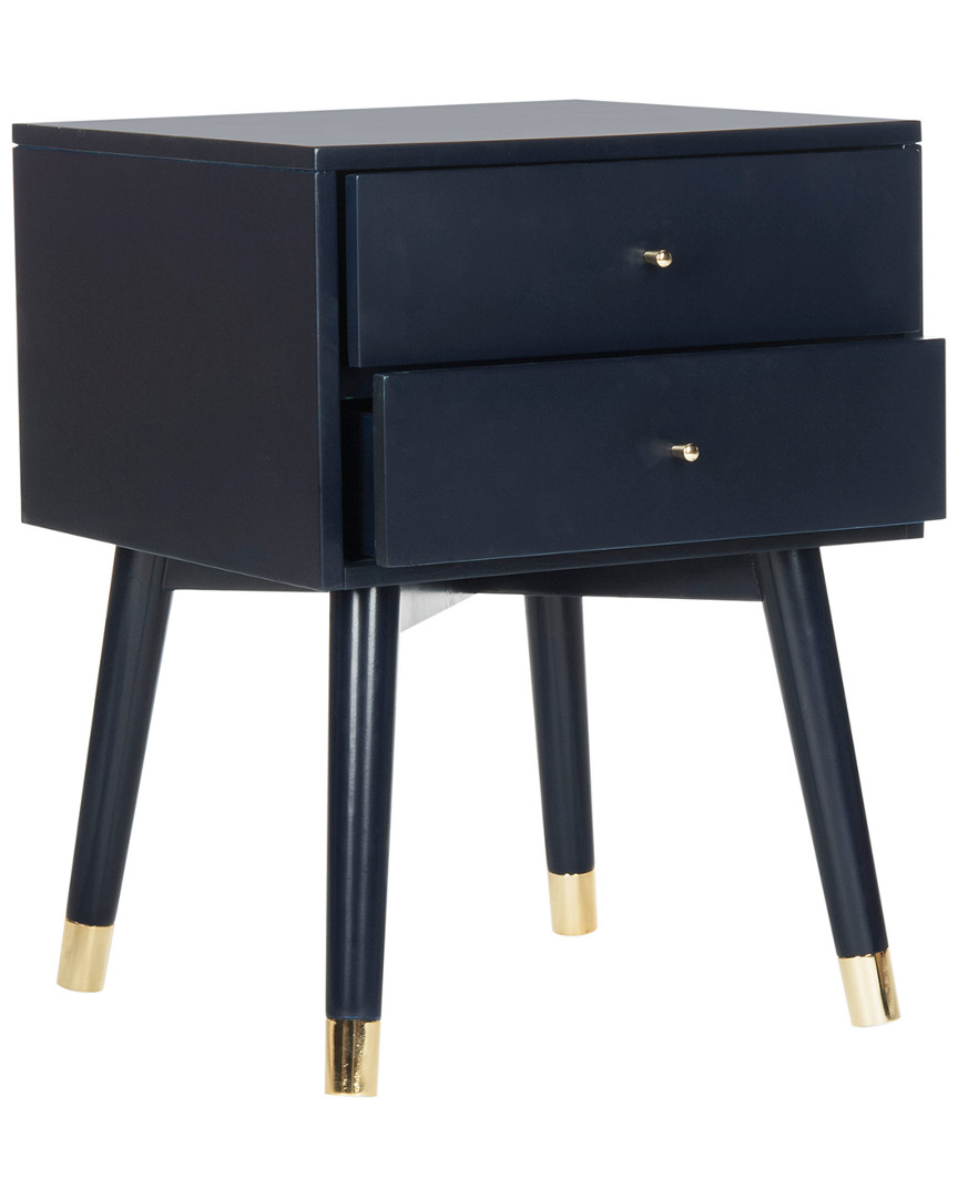Safavieh Lyla Mid Century Retro Gold Cap Nightstand