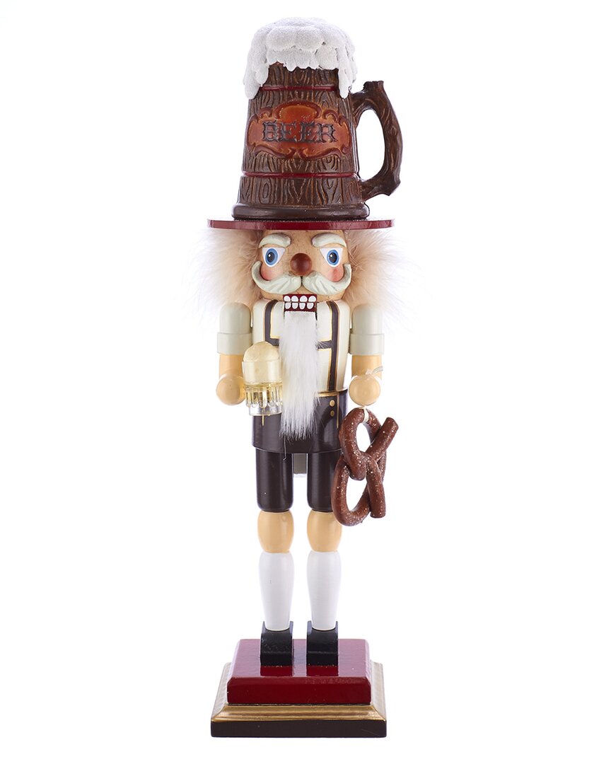 Kurt Adler 17.5in Hollywood Beer & Pretzel Nutcracker