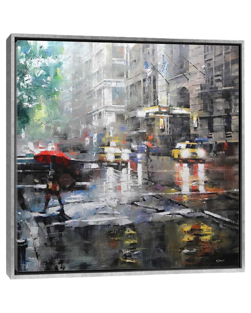 Icanvas Manhattan Red Umbrella By Mark Lague