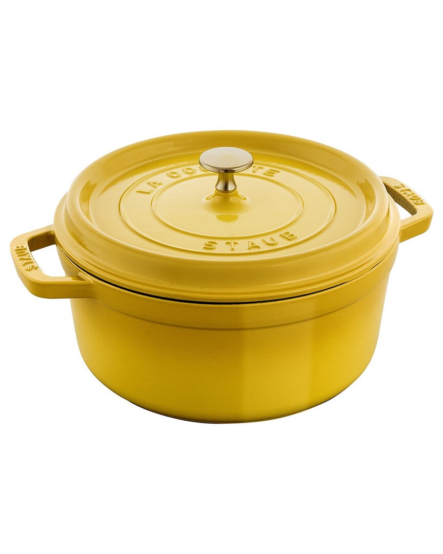 Staub 4-quart Enameled Cast Iron Dutch Oven In Yellow