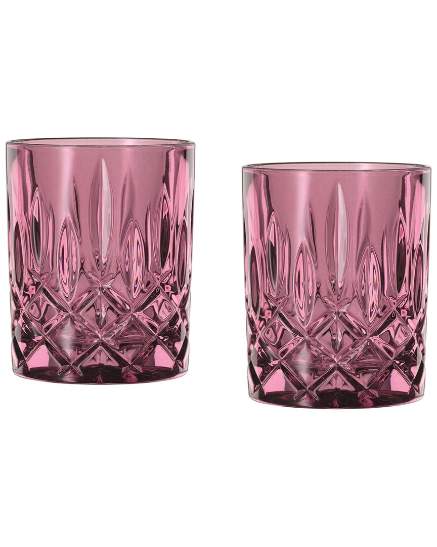 Nachtmann 2pc Noblesse Whisky Tumbler Set In Pink