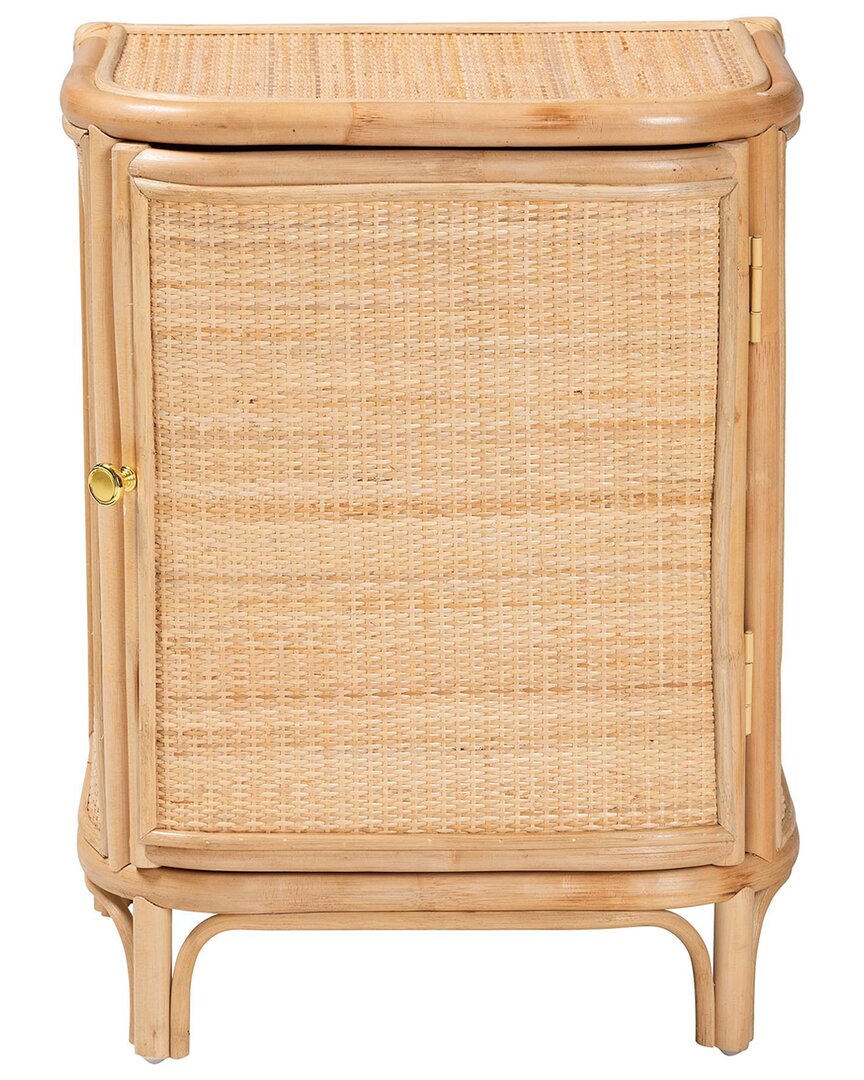 Baxton Studio Kiara Bohemian Natural Rattan Nights