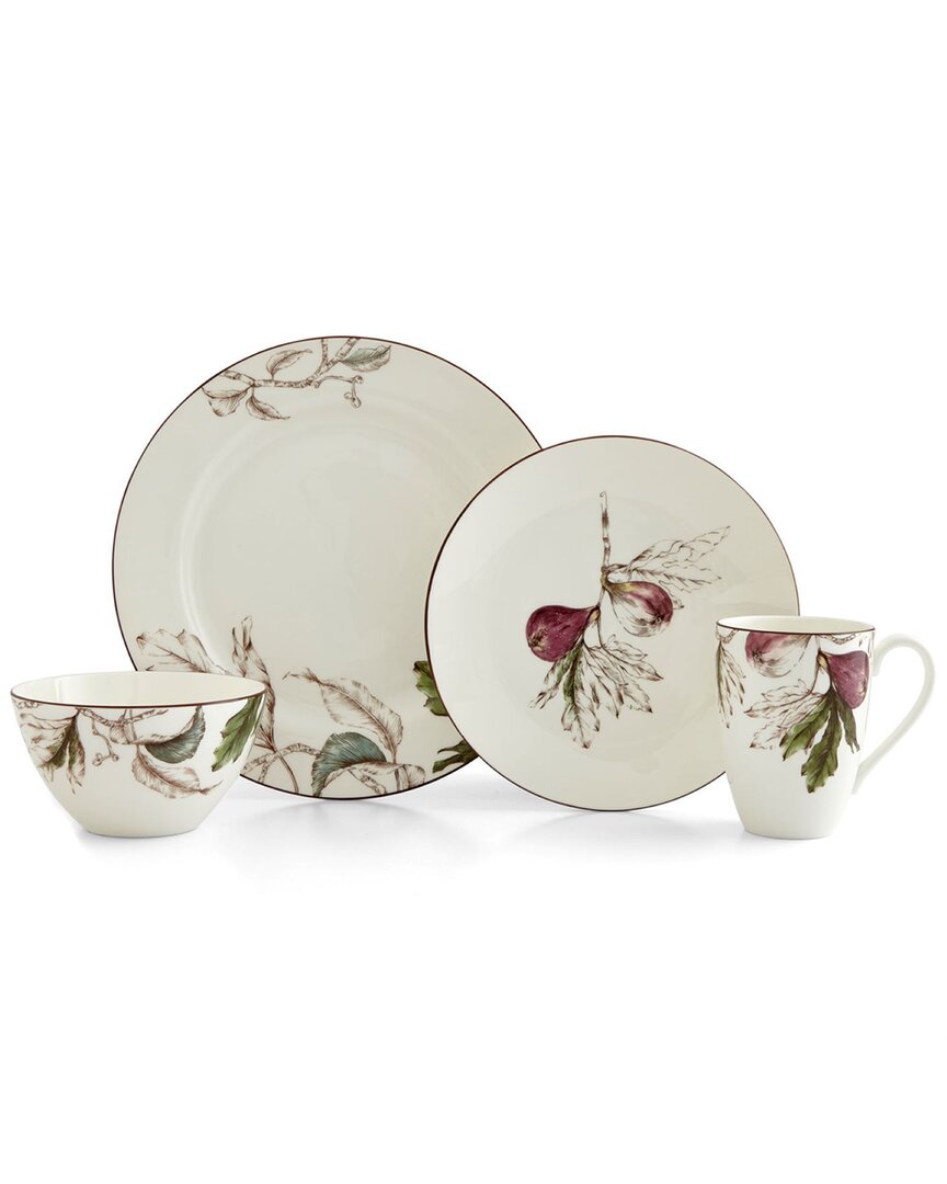 Portmeirion Nature's Bounty 4pc Place Setting In White