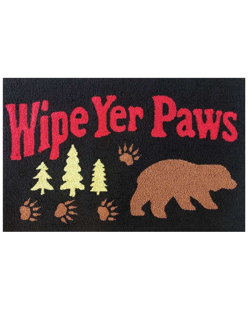 The Rug Market Wipe Yer Paws Rug In Black