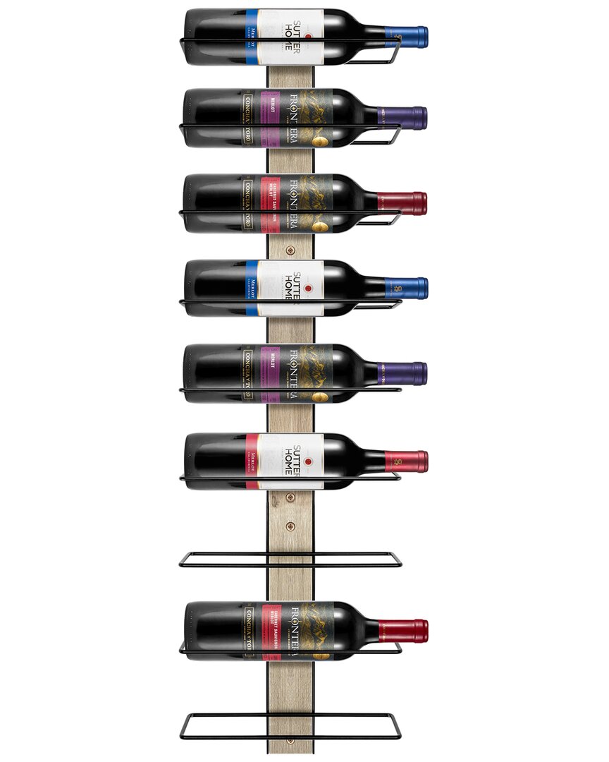 Sorbus Set Of 3 9 Bottle Wine Rack Wood Holders In Gray