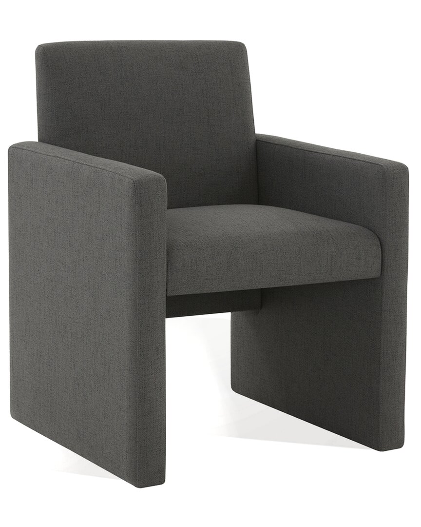 Safavieh Couture Maisey Charcoal Linen Arm Chair In Grey