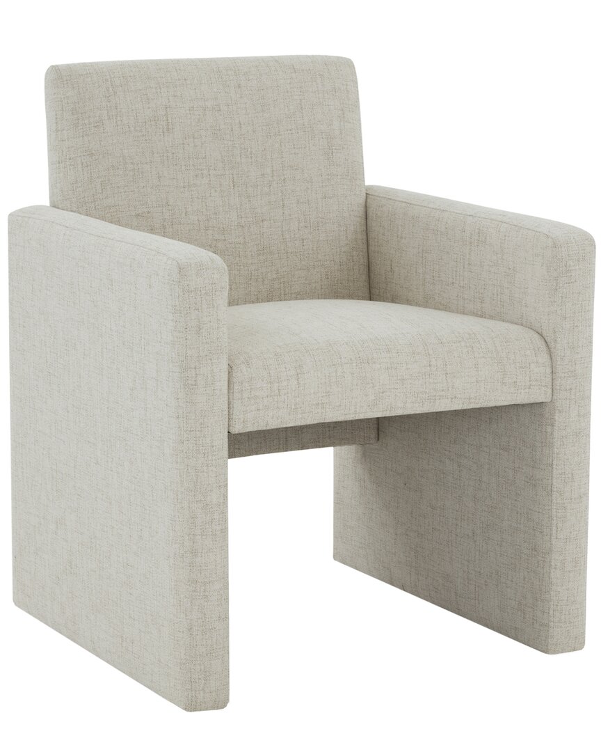 Safavieh Couture Maisey Tan Linen Arm Chair In Brown