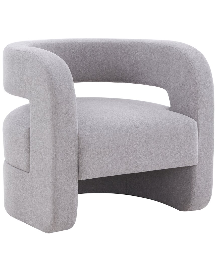 Safavieh Couture Anissa Barrel Back Grey Accent Chair