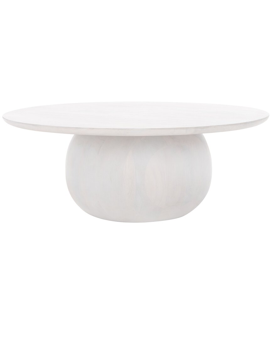 Safavieh Couture Gabribella Rd Wood Coffee Table In White