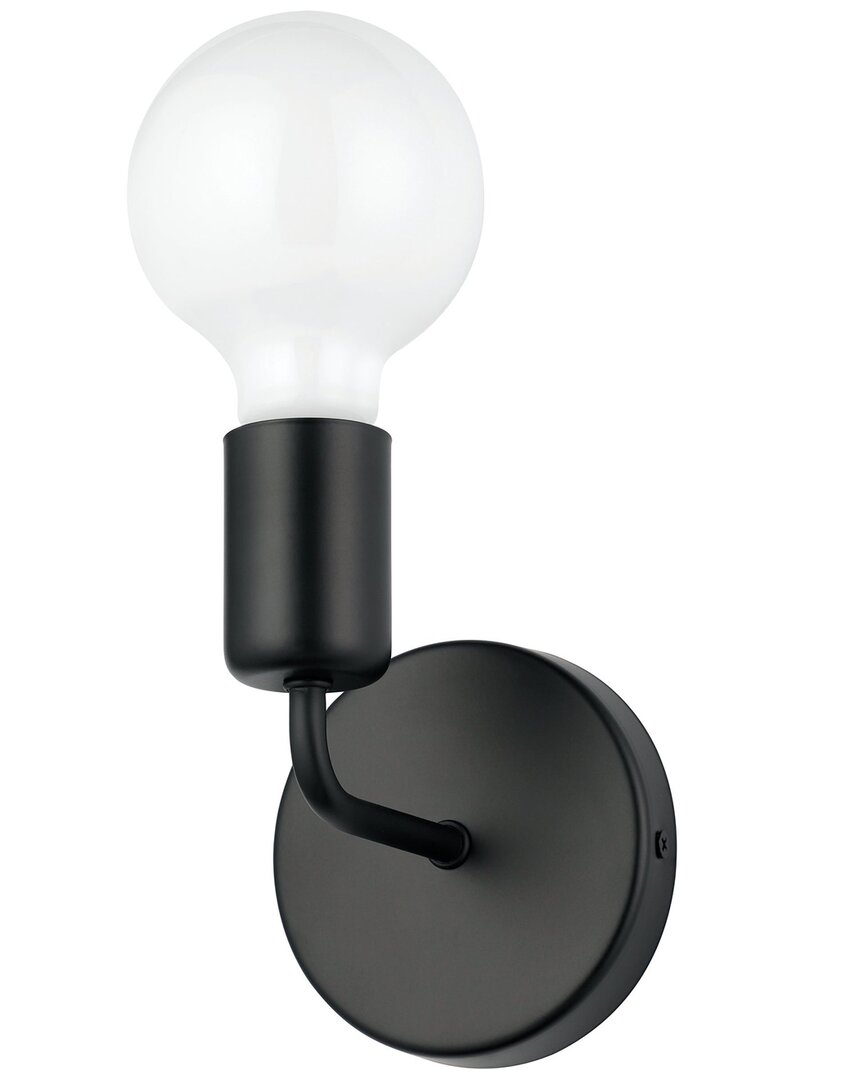Eglo Avondale 1 Light Open Bulb Wall Light With Matte Black Finish