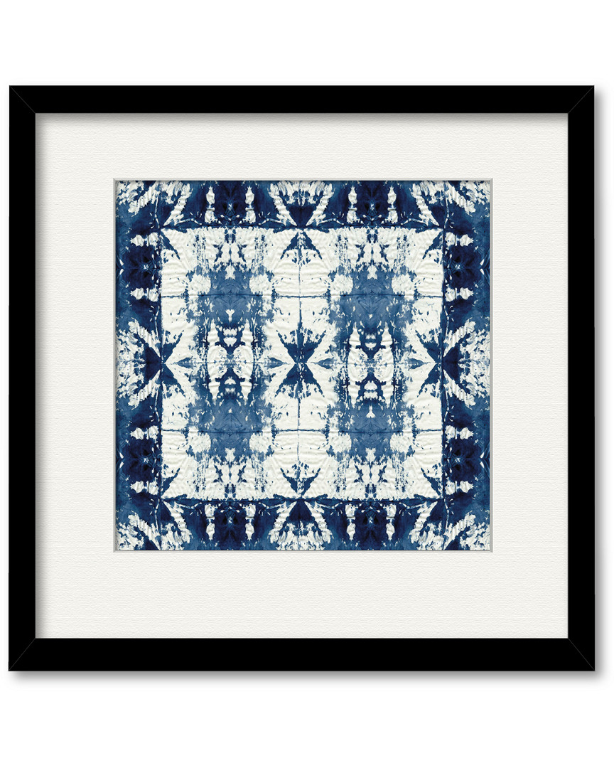 Courtside Market Wall Decor Tie Dye Navy Framed Art Print In Blue