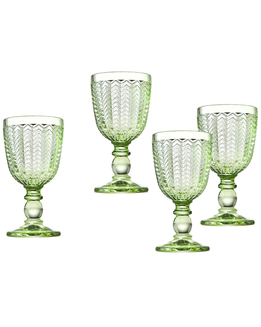 Godinger Twill Set Of 4 Wine Glasses