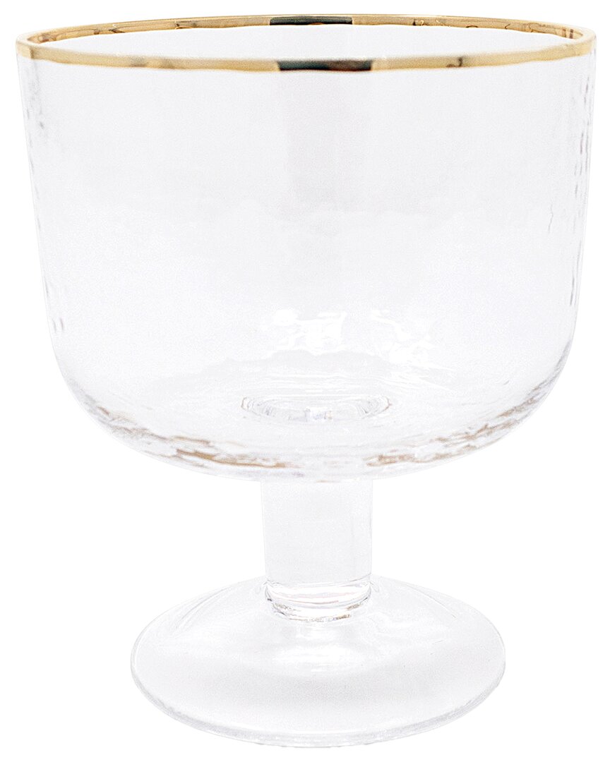 Vivience Set Of 6 Footed Dessert Bowls With Rim Detail