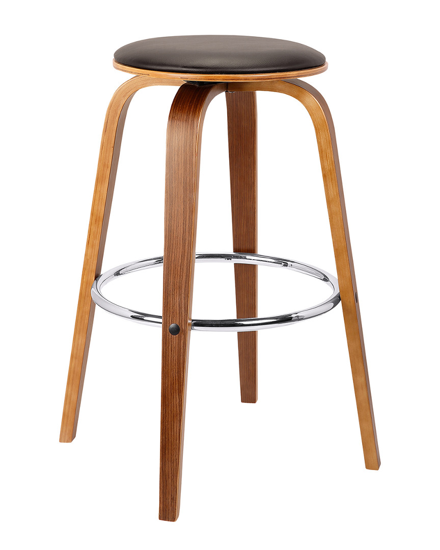 Armen Living Harbor 30in Mid-century Swivel Bar Height Barstool