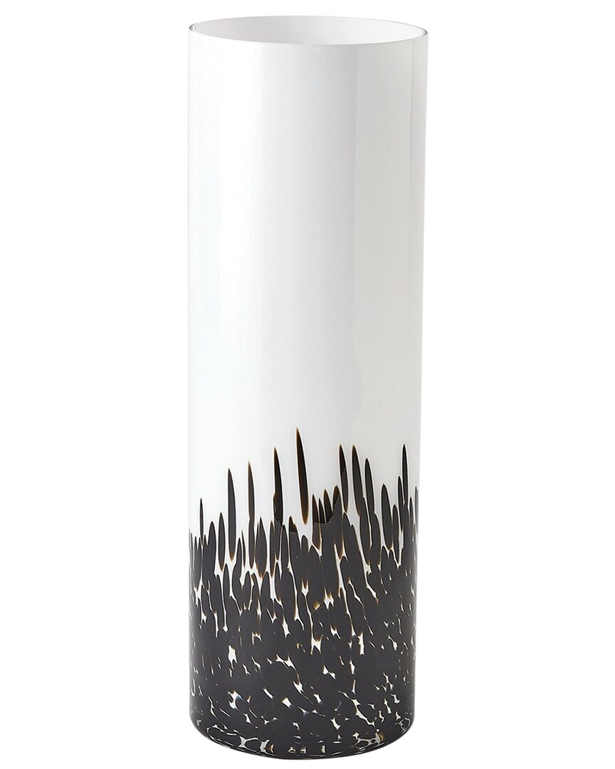 Global Views Confetti Vase In Black