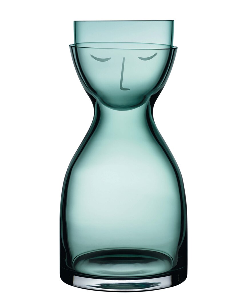 Nude Glass Mr. & Mrs. Green Short Night Water Set In Green
