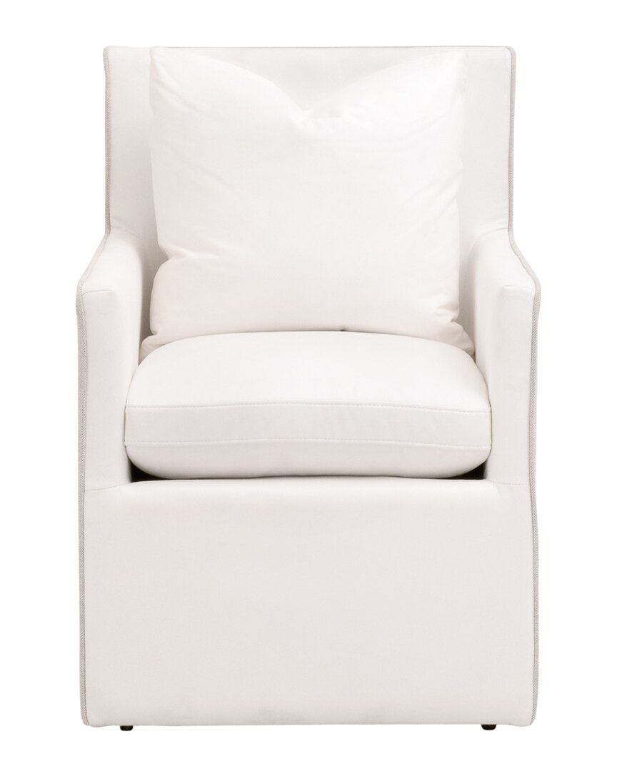 Essentials For Living Harmony Arm Chair With Casters In White