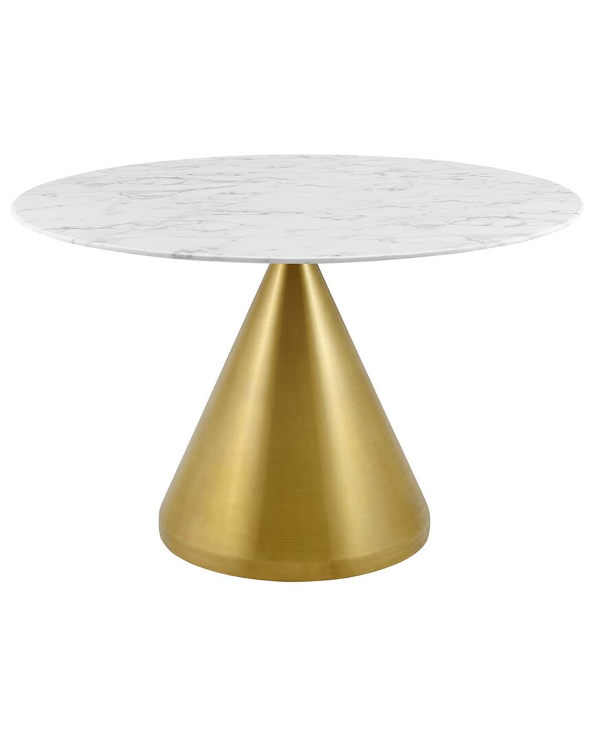 Modway Tupelo 47 Dining Table White In Gold