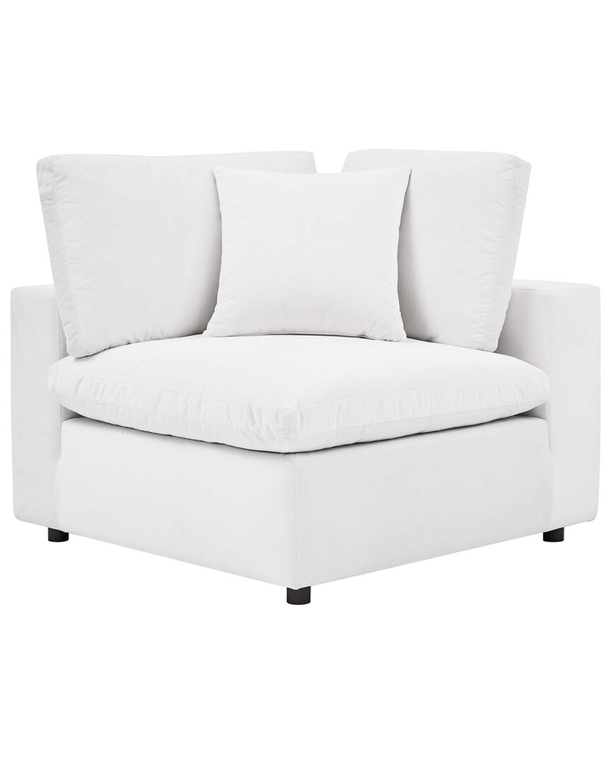 Modway Commix Down Filled Overstuffed Performance Velvet Corner Chair In White