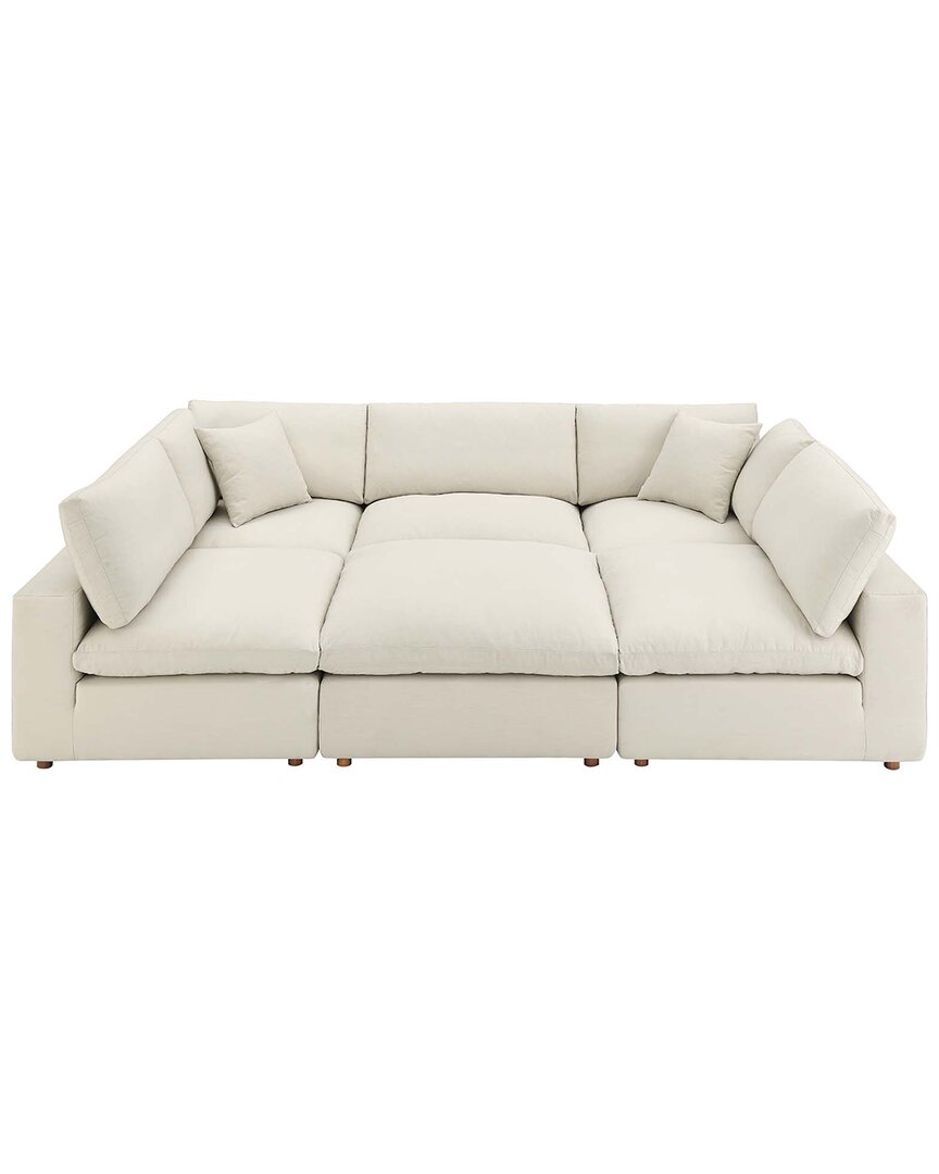 MODWAY MODWAY COMMIX DOWN FILLED OVERSTUFFED 6PC SECTIONAL SOFA