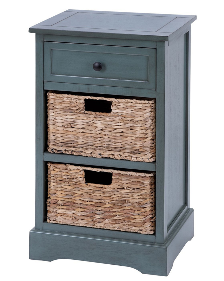 Peyton Lane Wicker Basket Cabinet