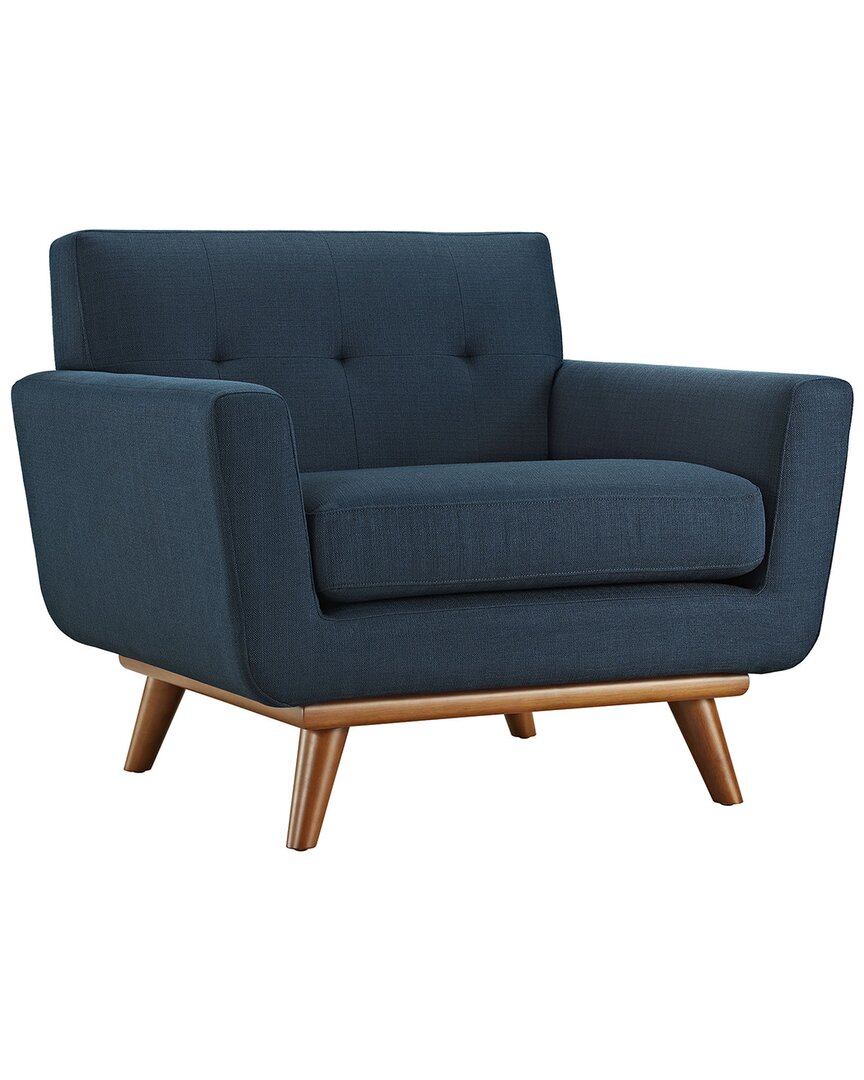 Modway Engage Upholstered Fabric Armchair In Blue