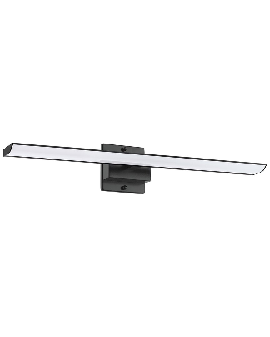 Eglo Tabiano 3 Light Integrated Led Vanity Light With Matte Black Finish & White Acrylic Shade