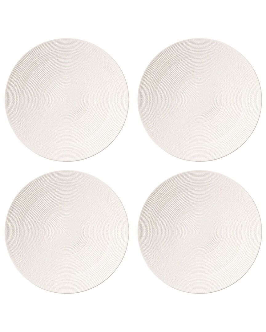 Lenox Lx Collective Set Of 4 White Accent Plates